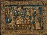 The Garden of False Learning from The Table of Cebes, Based on a woodcut by David Kandel (German, ca. 1520–ca. 1596), Wool and silk on canvas (cross stitch, 48-56 per sq. in., 9 per sq. cm; tent stitch, 156-190 per sq. in., 30-36 per sq. cm.), French