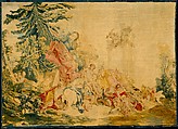Bacchus and Ariadne from a set of The Loves of the Gods, Designed by François Boucher (French, Paris 1703–1770 Paris), Wool, silk (23-25 warps per inch, 9-10 per cm.), French, Beauvais