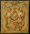 The Arms of William and Mary, Daniel Marot the Elder  French, Wool, silk, metal thread (20 warps per inch, 9 per cm.), Flemish, Brussels