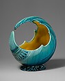 Wave bowl, Attributed to Christopher Dresser (British, Glasgow, Scotland 1834–1904 Mulhouse), Glazed earthenware, British, Linthorpe, Yorkshire