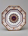 Plate (assiette octogone or assiette platte) from the "Service Arabesque", Sèvres Manufactory French, Soft-paste porcelain, French, Sévres