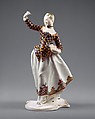 Harlequina, Franz Anton Bustelli (Swiss, Locarno ca. 1720–1763 Munich), Hard-paste porcelain, German, Nymphenburg