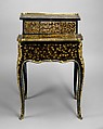 Mechanical table à la Bourgogne, René Dubois (1737–1799, master 1755), Oak, veneered with Japanese Nambam lacquer; rosewood, gilt-bronze mounts, French