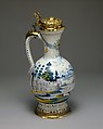 Krüg, Faience (tin-glazed earthenware); silver gilt, German, Frankfurt