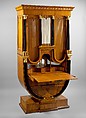 Secretary (sécretaire à abattant), Walnut, parcel-ebonized and mounted with gilt bronze; leather, glass, brass, Austrian