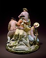 Four carnival musicians, Zurich Pottery and Porcelain Factory (Swiss, founded 1763), Soft-paste porcelain, Swiss, Zurich