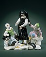 Scaramouche with Children, Capodimonte Porcelain Manufactory Italian, Soft-paste porcelain, Italian, Naples (Capodimonte)