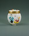 Snuffbox, Saint James&#39;s Factory (British, ca. 1748/49–1760), Soft-paste porcelain, gold, British, London