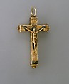 Pendant in the Form of a Cross, Enameled gold, European