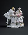 Young couple, Capodimonte Porcelain Manufactory (Italian, 1740/43–1759), Soft-paste porcelain, Italian, Naples
