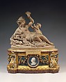 Bacchante with chalice and three infants, Joseph-Charles Marin French, Terracotta, on painted and gilt wood pedestal, French, Paris