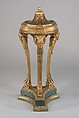Incense burner (brûle-parfum), Gilded and marbelized oak and beech, gilt-bronze, copper, tin and tin-plating, French
