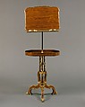 Adjustable reading and writing table (pupitre à crémaillère, servant de table), Attributed to Martin Carlin (French, near Freiburg im Breisgau ca. 1730–1785 Paris), Tulipwood; gilt bronze, brass, steel, French