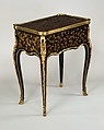 Mechanical table à la Bourgogne, René Dubois (1737–1799, master 1755), Oak, veneered with Japanese Nambam lacquer; rosewood, gilt-bronze mounts, French