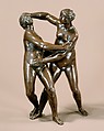 Nude Women Wrestling, Leonhard Kern German, Bronze, with medium brown natural patina and traces of dark lacquer, German