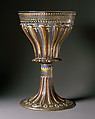 Standing cup, Glass, enameled and gilt, Italian, Venice (Murano)