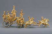 Automaton in the Form of a Triumphal Chariot Drawn by Four Horses, Gilt bronze, brilliants, British