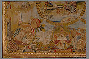 Hanging, Wool, silk, metal thread on canvas, German, Nuremberg