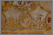 Hanging, Wool, silk, metal thread on canvas, German, Nuremberg