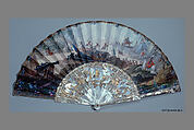 Fan, Gouache on parchment; mother-of-pearl, French