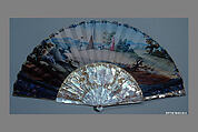 Fan, Gouache on parchment; mother-of-pearl, French
