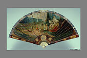 Fan, Ivory, paint, silk, glass, French