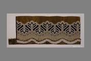 Fragment of a dress skirt, Silk, French
