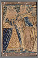 Valance, Canvas worked with wool and silk thread; tent and satin stitches, probably British