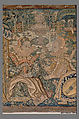 Valance, Canvas worked with wool and silk thread; tent and satin stitches, probably British