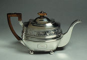 Teapot, Duncan Urquhart (active 1791–1809), Silver, British, London