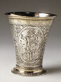 Beaker, Johan Leffler (1723–after 1796, master 1754), Silver, parcel-gilt, Swedish, Falun