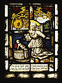 The Nativity (one of a set of 12 scenes from The Life of Christ), Stained glass, Flemish, Leuven