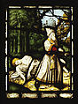 The Levite in the Parable of the Good Samaritan (one of a set of 12 scenes from The Life of Christ), Jan Rombouts (South Netherlandish (Duchy of Brabant), 1475–1535), Stained glass, Flemish, Leuven