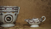 Sauceboat (part of a service), Hard-paste porcelain, Chinese, for Portuguese market