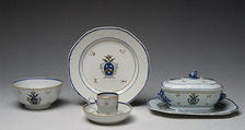 Plate (part of a service), Hard-paste porcelain, Chinese, probably for Swedish market