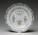 Plate, Hard-paste porcelain, Chinese, for Portuguese market