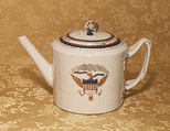Teapot, Hard-paste porcelain, Chinese, for American market