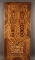 Choir stall panels, Johann Justus Schacht with collaborators, Panel: oak veneered with walnut, boxwod, rosewood, ebony, maple, and other woods, ivory, green-stained horn, and pewter; figures: carved and painted limewood, German, Mainz