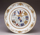 Dish, Hard-paste porcelain, Chinese, for Dutch market