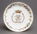 Saucer, Hard-paste porcelain, Chinese, for Continental European market
