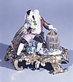Lovers with a birdcage, Meissen Manufactory German, Hard paste-porcelain, gilt-bronze mount, German, Meissen