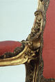 Armchair (Fauteuil à la reine) for Louise-Élisabeth of Parma, Nicolas-Quinibert Foliot (1706–1776, warden 1750/52), Carved and gilded oak; original silk-velvet upholstery and gold trim, French, Paris and Italian, Parma