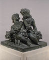 Children playing with birds, Francesco Ladatte (Italian, Turin 1706–1787 Turin), Lead, Italian, Turin