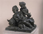 Children playing with fruit, Francesco Ladatte (Italian, Turin 1706–1787 Turin), Lead, Italian, Turin