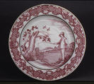 Plate, After a design by Abraham Bloemaert (Netherlandish, Gorinchem 1566–1651 Utrecht), Hard-paste porcelain, Chinese, for European market