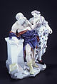 Socrates and Xantippe, Capodimonte Porcelain Manufactory Italian, Hard-paste porcelain, Italian, Naples