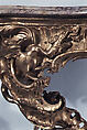 Console table (one of a pair), Carved and gilded limewood; marble top, German
