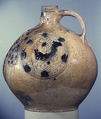 Bottle jug, Salt-glazed stoneware, German, Frechen