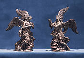 Kneeling angel (one of a pair), Gilt wood (poplar?), German, probably Franconia