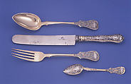 Fork, Silver gilt and niello, Russian, Moscow